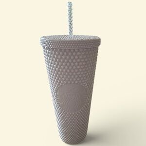 Starbucks White Bling Tumbler w/Teal Interior l 24oz (Venti)